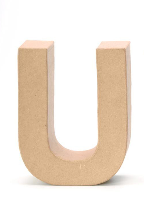 Papp-Buchstaben U 17,5x5,5cm